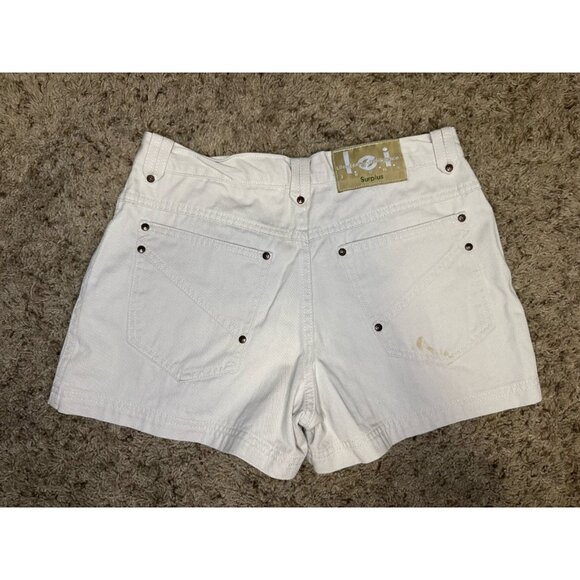 L.E.I. Vintage Cream White Shorts Mid Rise Y2k 90s Basic Casual Sz 28” - Picture 2 of 9
